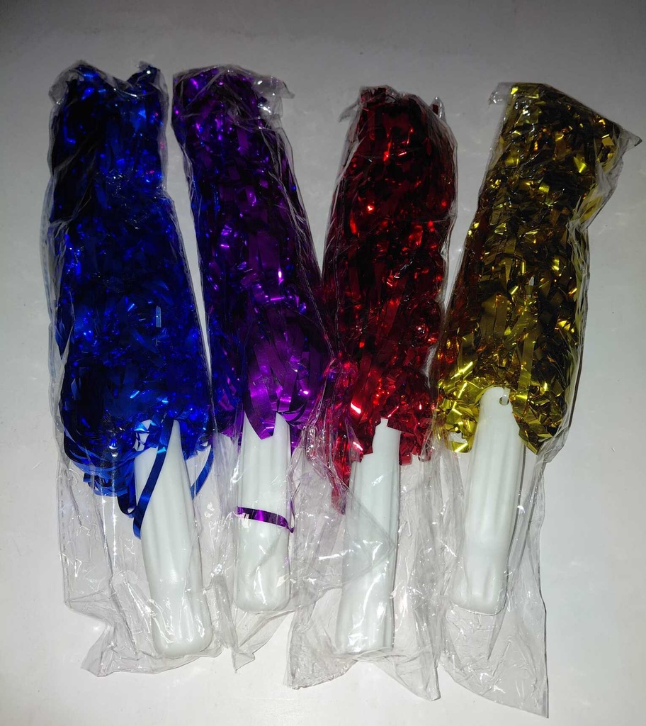 Cheerleading Pom Poms (Blue/Green/Gold/Red/Purple/Silver)