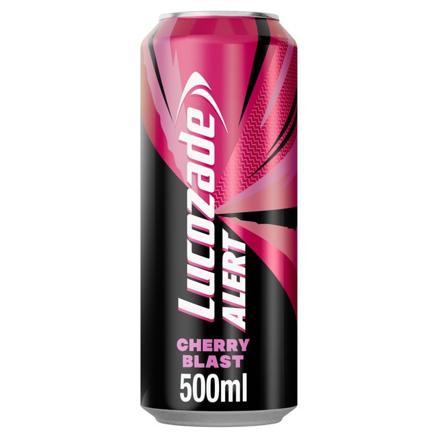 Lucozade Alert CHERRY BLAST (500ml Can) Each - (12/ctn)