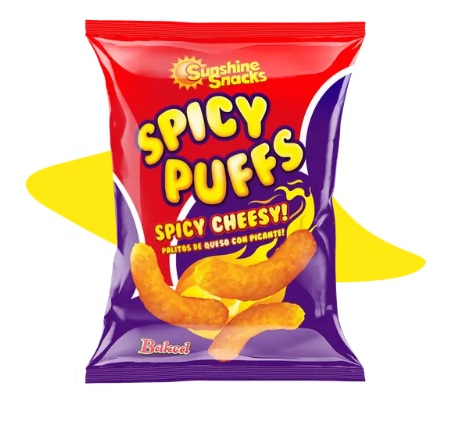 Sunshine Snacks Spicy Cheese Puffs 56g