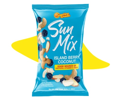 Sunshine Snacks Sun Mix Island Berry Coconut 55g