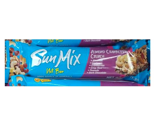 Sun Mix Nut Bar Almond Cranberry Crunch 37g