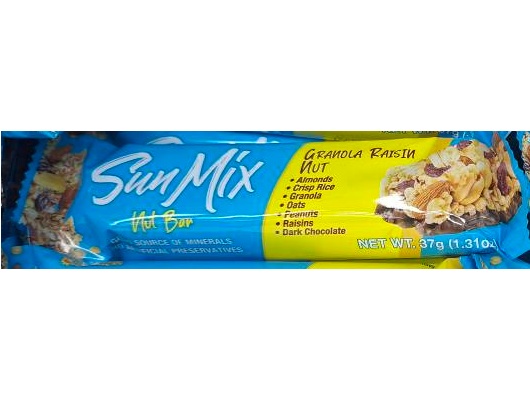 Sun Mix Nut Bar Granola Raisin Nut 37g