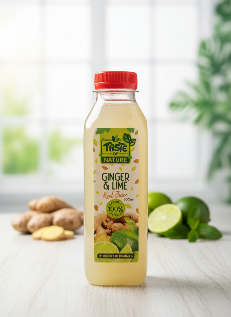 Taste Of Nature GINGER & LIME 16oz Juice