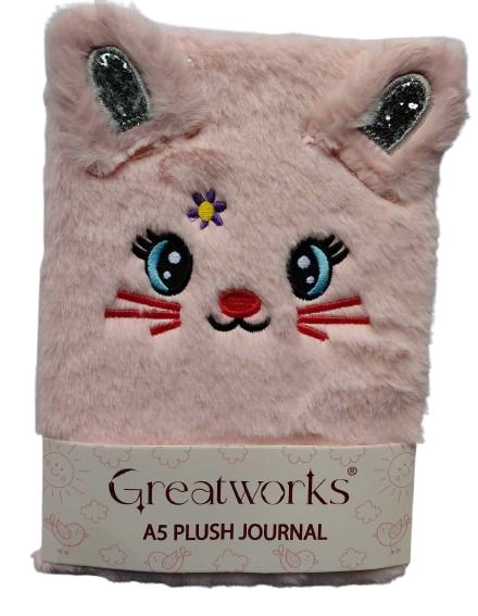 Greatworks A5 PLUSH ANIMALS Journal 80sht (3 Designs) #127-4134