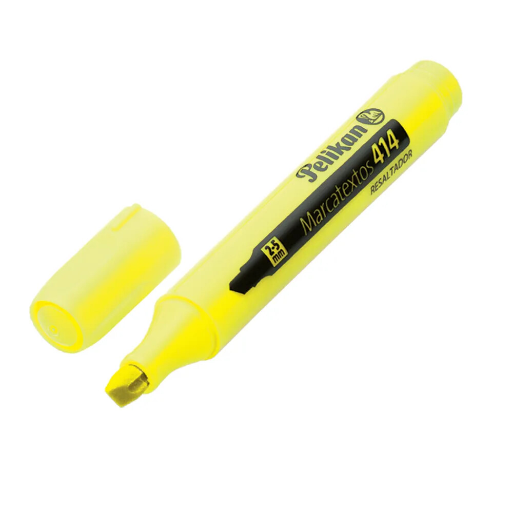 PELIKAN 414 YELLOW Textmarker (Singular) - (10/bx)