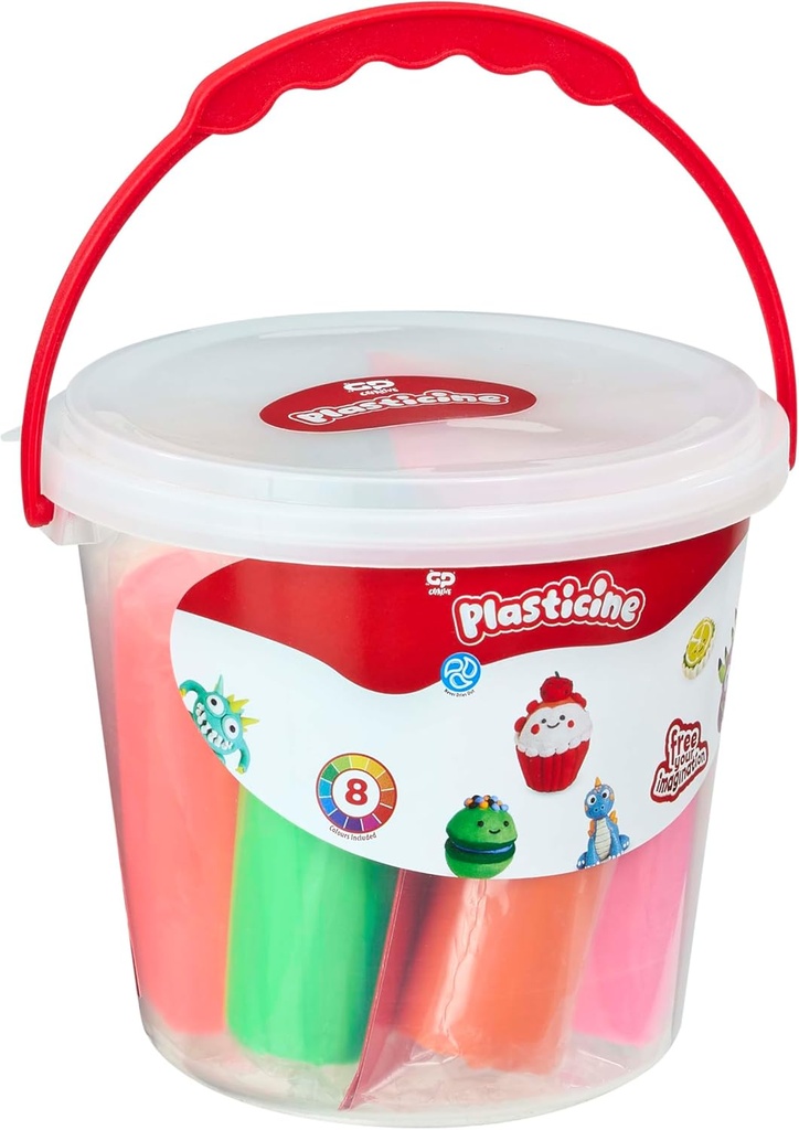 Plasticine BUCKET with 8 Cols & 4 Tools #PLT17000