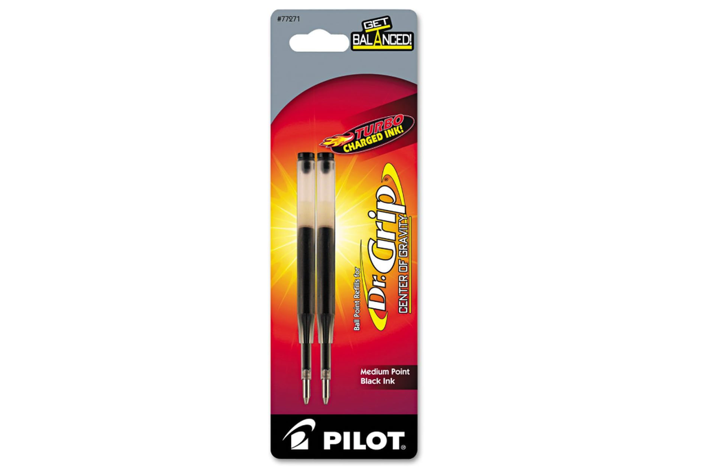 Pilot Dr. Grip BP (Metropolitan) BLACK MED 2pk Refill