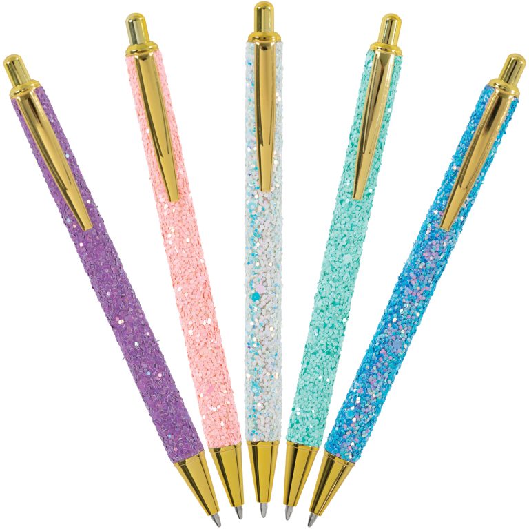 Sparkly Thick Ballpoint Retr. Black Pen Asst. #38Q1-2290