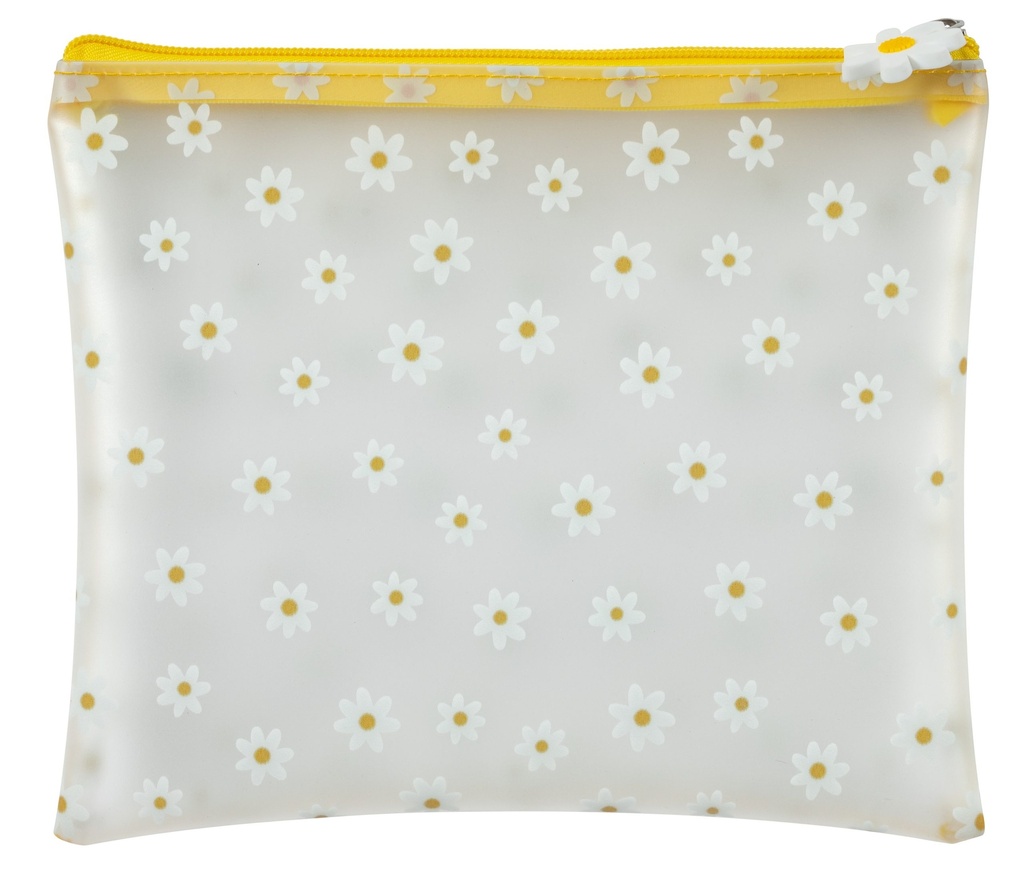 Frosted Transparent Flat Pouch 22x19cm w/Charm Asst. #1015-4400