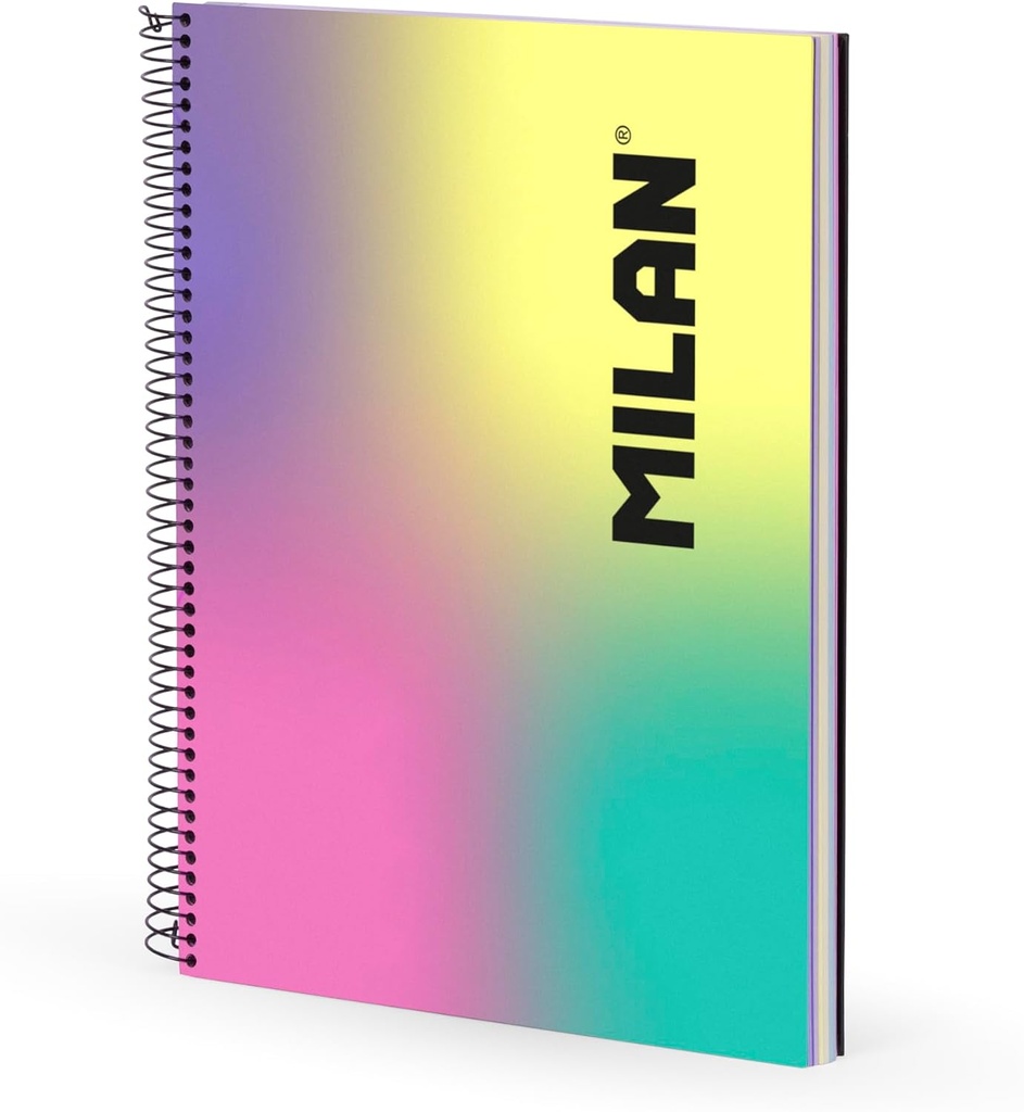Milan SUNSET Spiral A4 Lined 120sht Notebook #57142E120SN