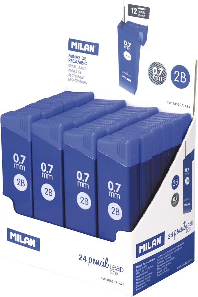 Milan Pencil Leads Tube 0.7mm 2B #18510715 (Each) - (24/bx)