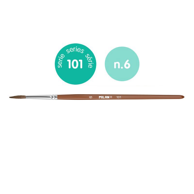 Milan School Round #6 Paint Brush Ser 101 #80306B (Singular) - (12/pk)
