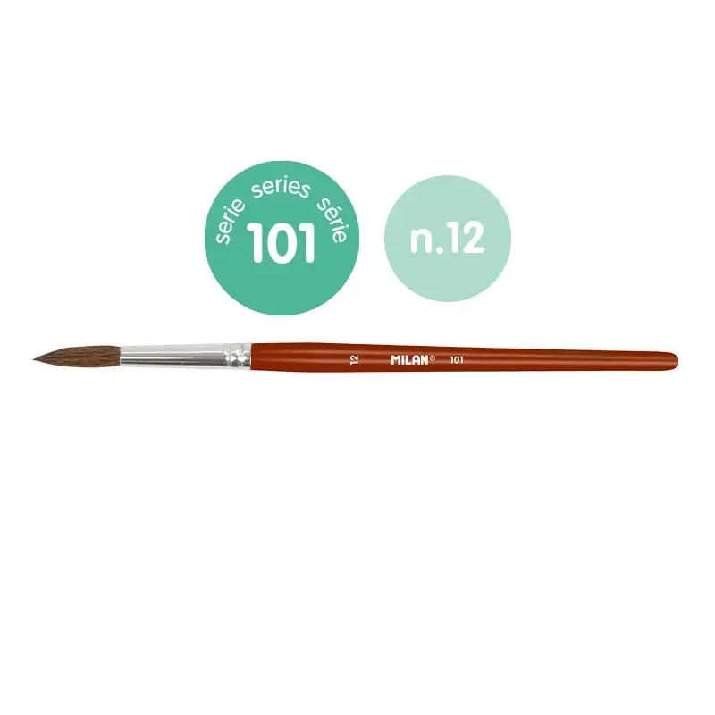 Milan School Round #12 Paint Brush Ser 101 #80312B (Singular) - (6/pk)