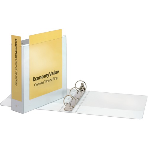 ECONOMY 3-Ring ClearVue Binder 2" WHITE Letter Size #90081