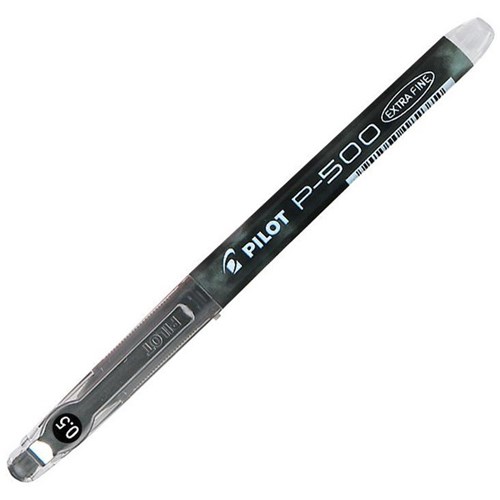Pilot P-500 BLACK Xtra Fine 0.5mm Gel BP Pen #BL-P50B (Each) - 12/bx
