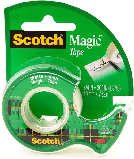 [3M105D] Scotch Magic Tape 3/4x300" w/Dispenser 