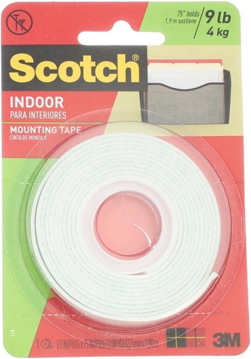 [3M110] Scotch Mounting Tape 1/2"x 80" - (24/bx)