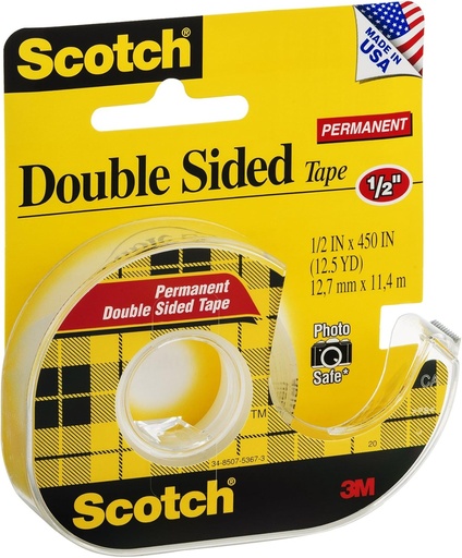 [3M137] Scotch Double Sided Tape 1/2x450"