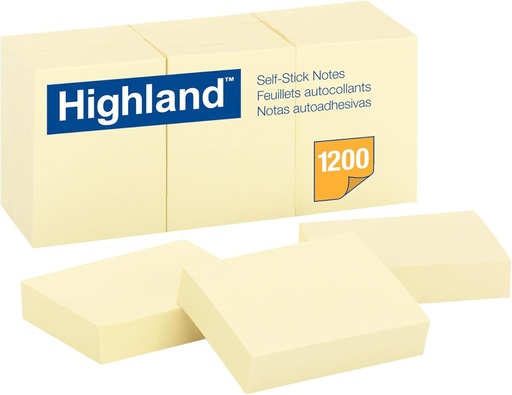[3MNOTE12] Highland YELLOW #6539 Notes 1 1/2x 2"  - (432/ctn)