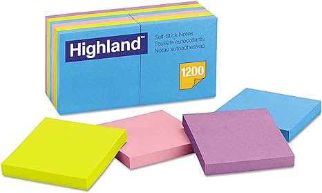 [3MPOSTBR] Highland 3x3 BRIGHT COLS #6549-B Notes 