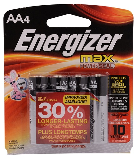 [AABATTAA] Batteries ENERGIZER AA 4pk
