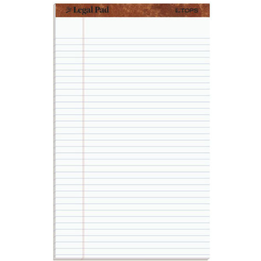 [ESWPFCWH] TOPS/AMPAD Writing Pads F/S WHITE - (12/pk)