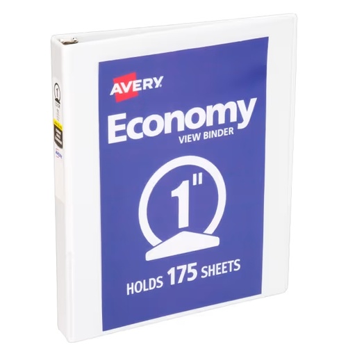 [ATPB01WH] Panorama View Binder 1" WHITE 