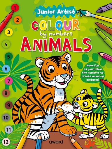 [AW704348] Junior Artist Colour By Number: Animals
