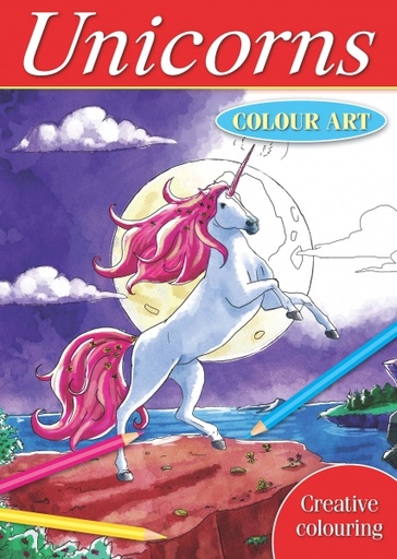 [BWDU1] Unicorns Colour Art Creative Colouring