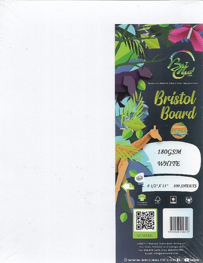 [BXCA18WH] Laser Card WHITE 180g L/S 100/pk BRICHA