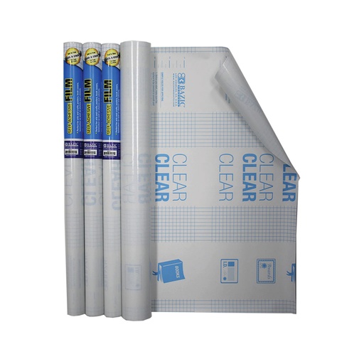 [BZ2901] Book Cover Clear Adhesive Film 18"x1.5yd  - (48/bx)