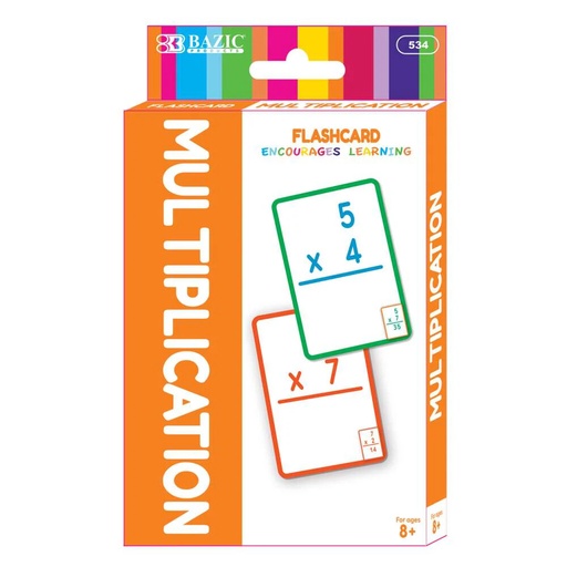 [BZ534] Flash Cards MULTIPLICATION