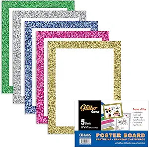 [BZ5413] Poster GLITTER 11x14" Board 3pk