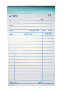 [CITI85F] CARIB ISLE Carbonless Invoice Book 8" x 5" Triplicate