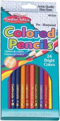 [CLPENC24] Creative Arts Colored Pencils 24s #67524 Asst.  