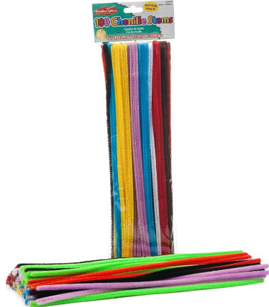 [CLSTEM12] Chenille Stems #65400 Asst Col 100bag