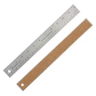 [CTRU12SS] Stainless Steel Ruler 12" #42104-30A w/Cork Back