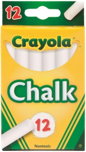 [CYCHLKWH] Crayola Chalk WHITE #51-0320 12s  - (36/ctn)