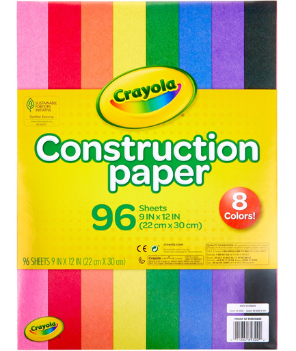 [CYCP912] CRAYOLA Construction #99-3000 9x12 Paper (Each) - (12/ctn)