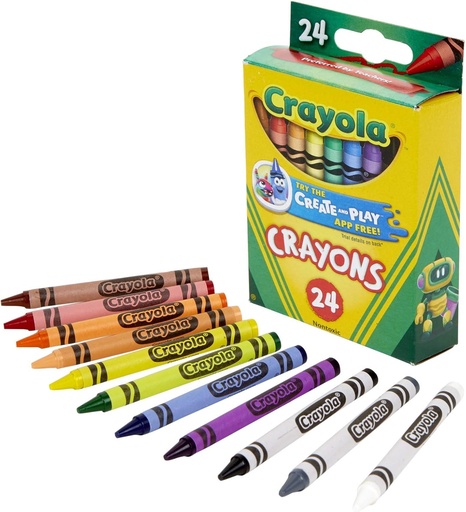 [CYCRAY24] Crayola Crayons #52-3024 Reg. 24s  - (48/ctn)