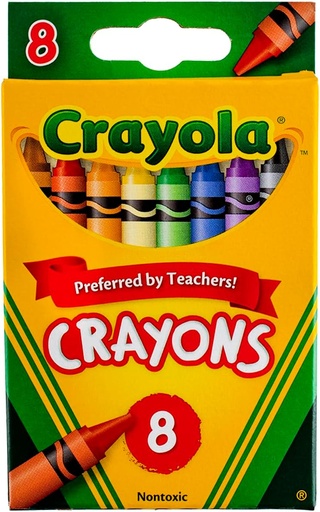 [CYCRAY8] Crayola Crayons #52-3008 Reg. 8s - (48/ctn)