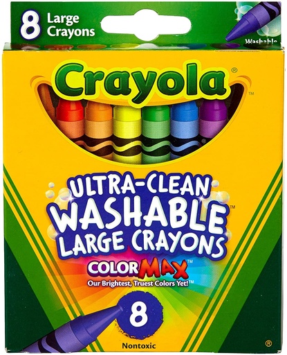 [CYCRAYJU] Crayola LARGE #52-3280 Washable 8s - (24/ctn)