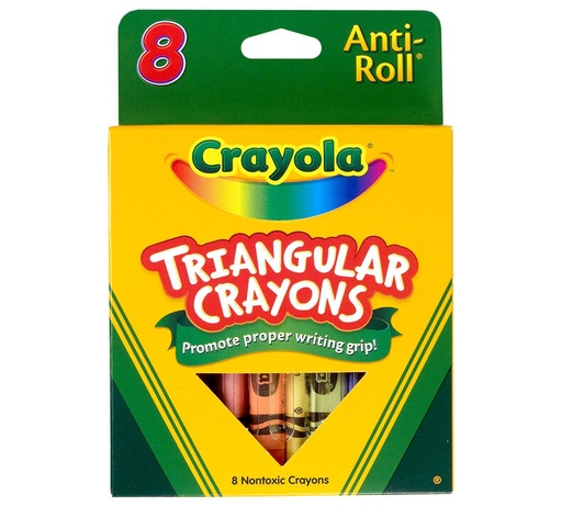 [CYTRIA8] Crayola TRIANGULAR Crayons #52-4008 8's - (24/ctn)