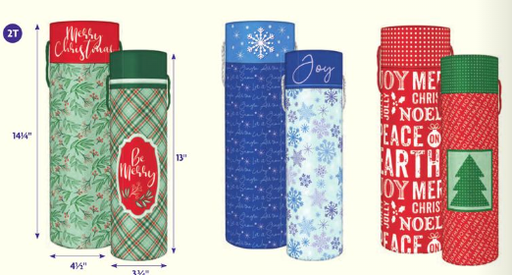 [EXWINETB] Xmas Wine Tube 2Pk Set #CNWBA-6 - Sale
