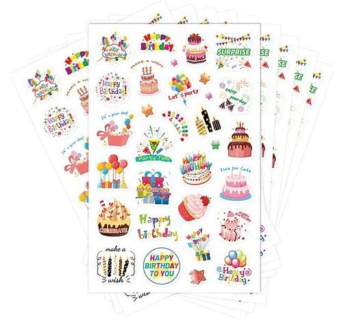 [HE15521] Stickers HAPPY BIRTHDAY Assorted (Sale)
