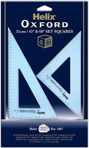 [HXSQ4560] Oxford Set Square 31cm (45degree & 60degree) #R36011