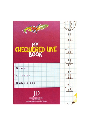 [JDCHEX] Checkered Line Exercise Books 28pg -  (360/bale)
