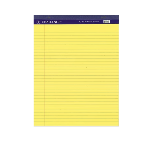 [JDWP85YL] Writing Pads 8x5 Yellow #82722 (Challenge) - (120/ctn)