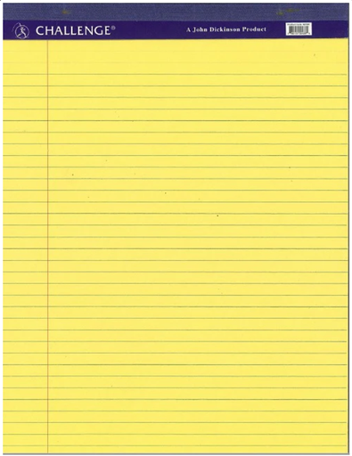 [JDWPFCYL] Writing Pads F/S Yellow - (96/pk) - Sale