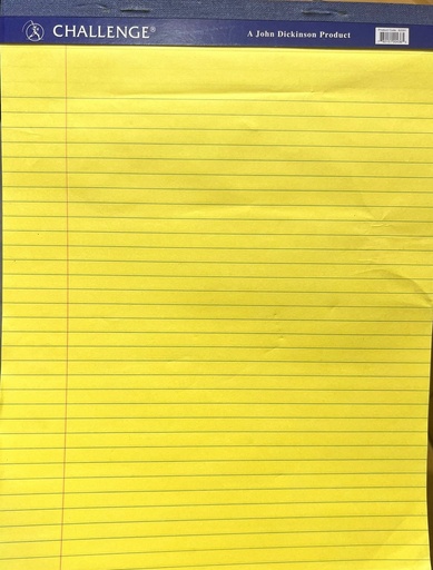 [JDWPLSYL] Writing Pads L/S Yellow #82591 Challenge - (120/ctn)